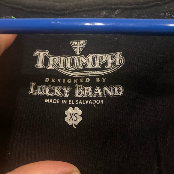 Custom Lucky Brand Triumph Tank Vintage inspired paper thin custom cut & sewn XS - Picture 3 of 5